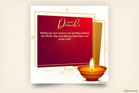 Create a Beautiful and Elegant Diwali Greeting Card with Diya Lamps