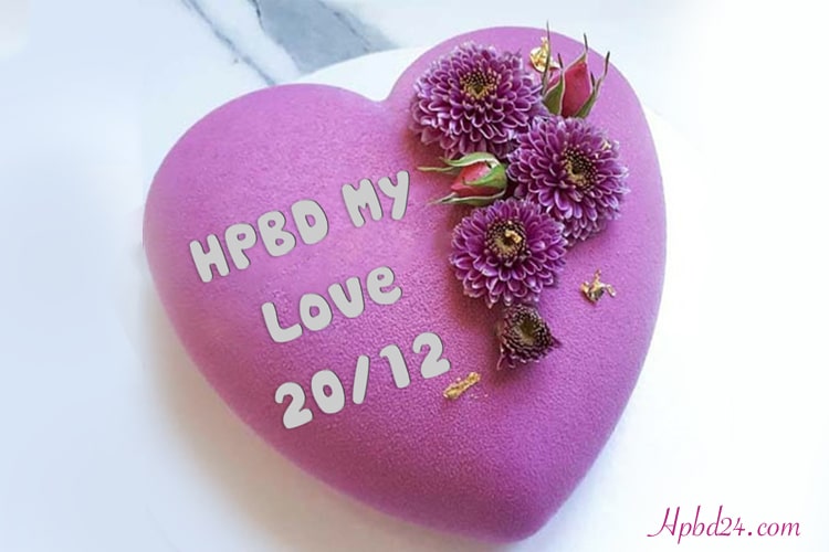 Heart Shaped Birthday Cake With Name Editor