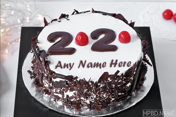 Black Forest New Year 2020 Cake With Name Online Free