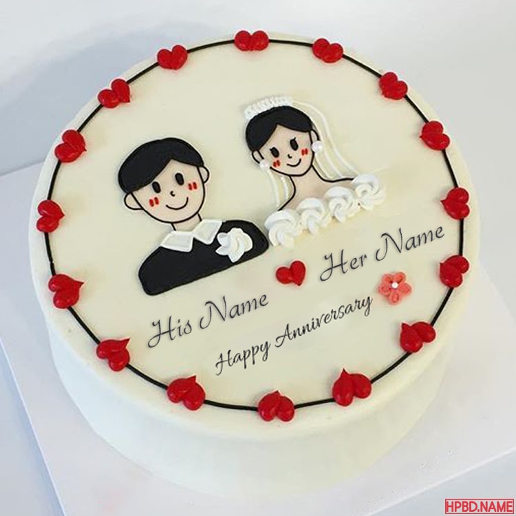 Happy Marriage Anniversary Cake With Name