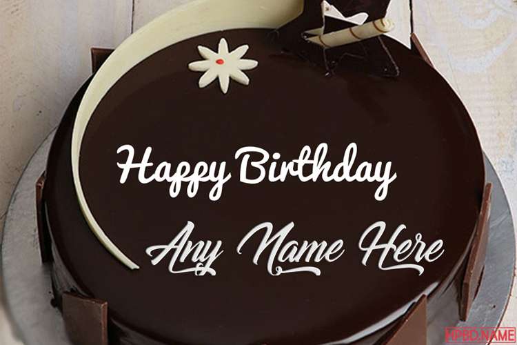 Dark Chocolate Birthday Cake by Name Editing