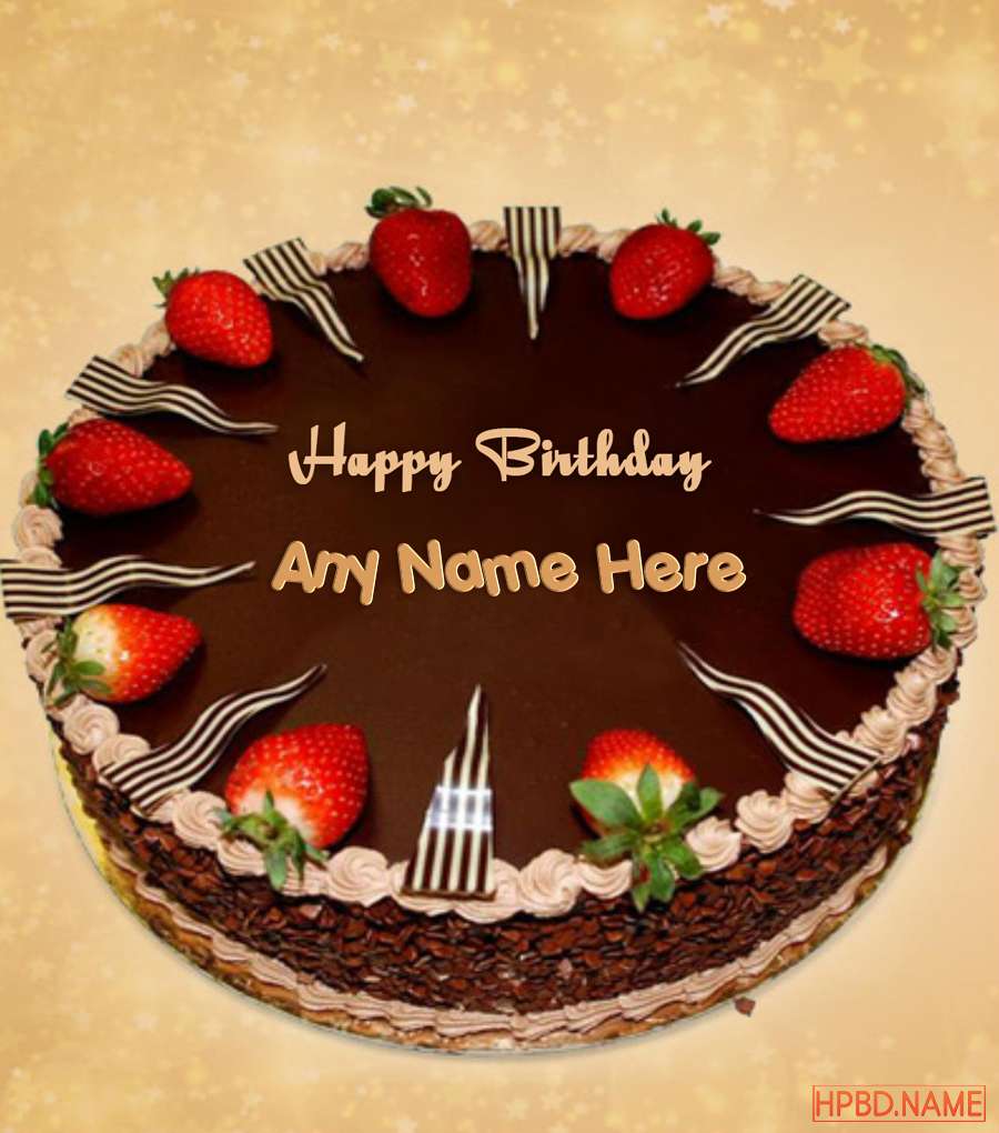 Beautiful Chocolate Birthday Cake Writing With Name