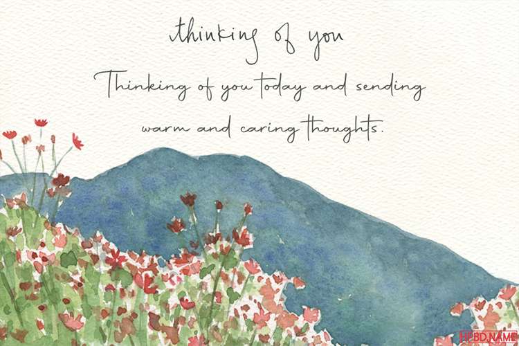 Lovely Floral Simple Thinking Of You Card