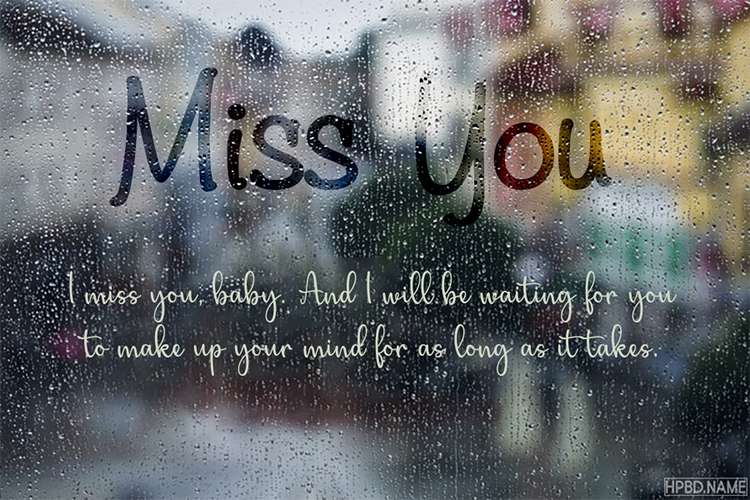 Rain Miss You Cards Template Making Online