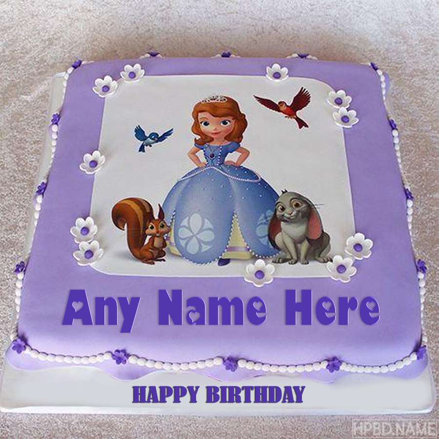 Best Princess Sophia Cake With Name Edit
