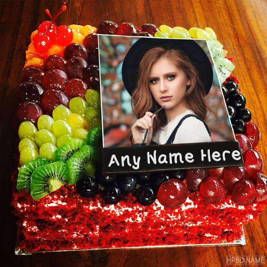 Birthday Wishes Fruit Cake With Friend Name And Photo