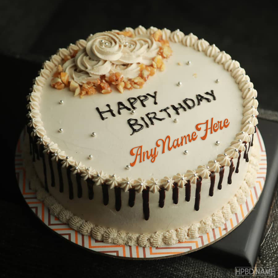 Caramel Birthday Cake Images With Name Online