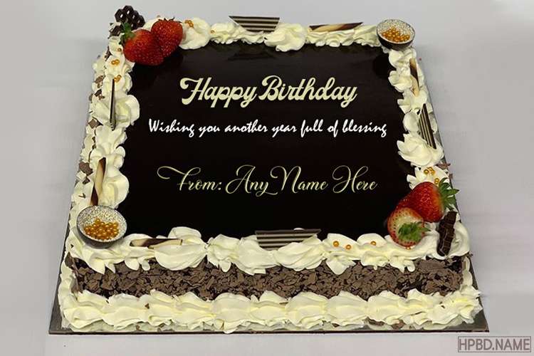 Chocolate Birthday Wishes Cake With Name Online
