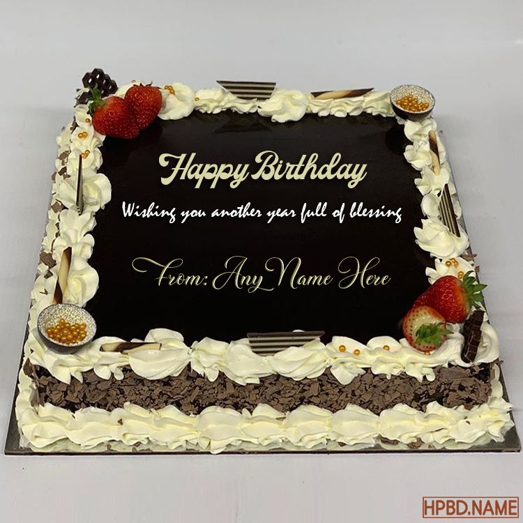 Chocolate Birthday Wishes Cake With Name Online