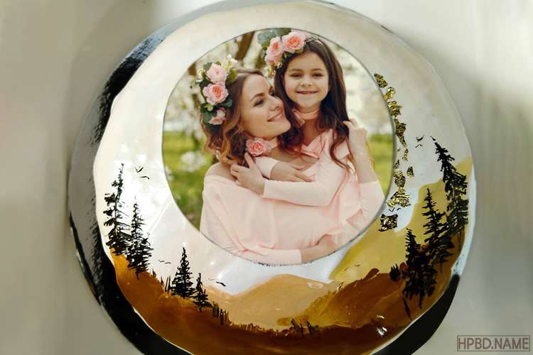 Unique Forest Birthday Cake With Photo Frames