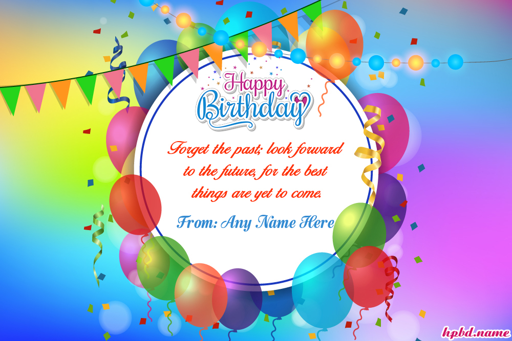 Belated Birthday Wishes Card With Name - Printable Templates Free