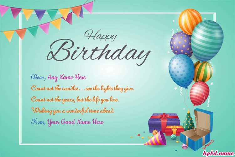 Happy Birthday Wishes With Name Edit