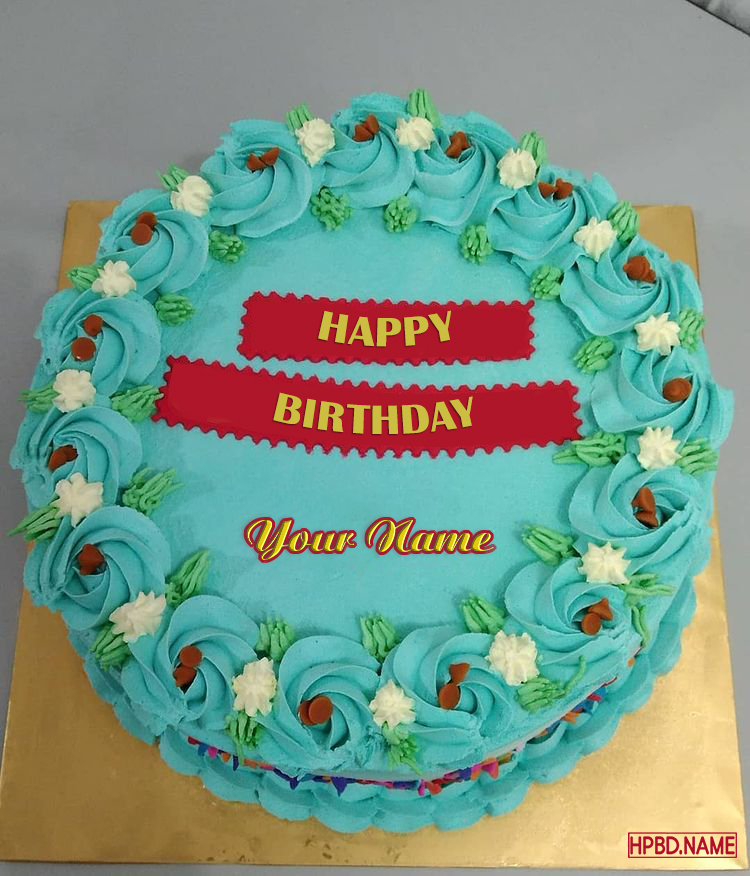 Blue Ombre Cake | 50th Birthday Cake | Golden Drip Cake – Liliyum  Patisserie & Cafe