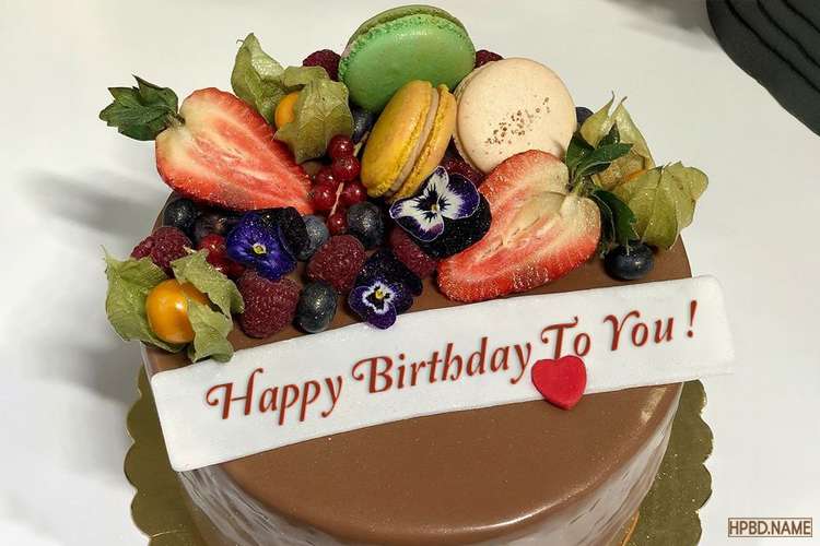 Fruity Chocolate Birthday Cakes With Name Editing