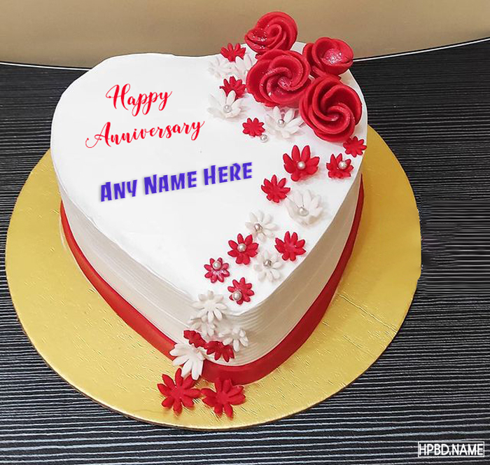 Happy Anniversary Wishes Cake With Name Online