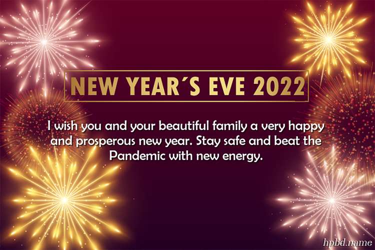 Fireworks New Year&#039;s Eve 2022 Greeting Wishes Card Images