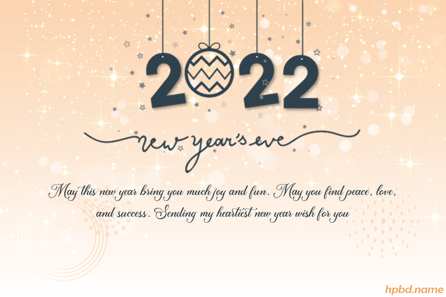 Happy New Year 2022 Greeting Wishes Card Db54b 