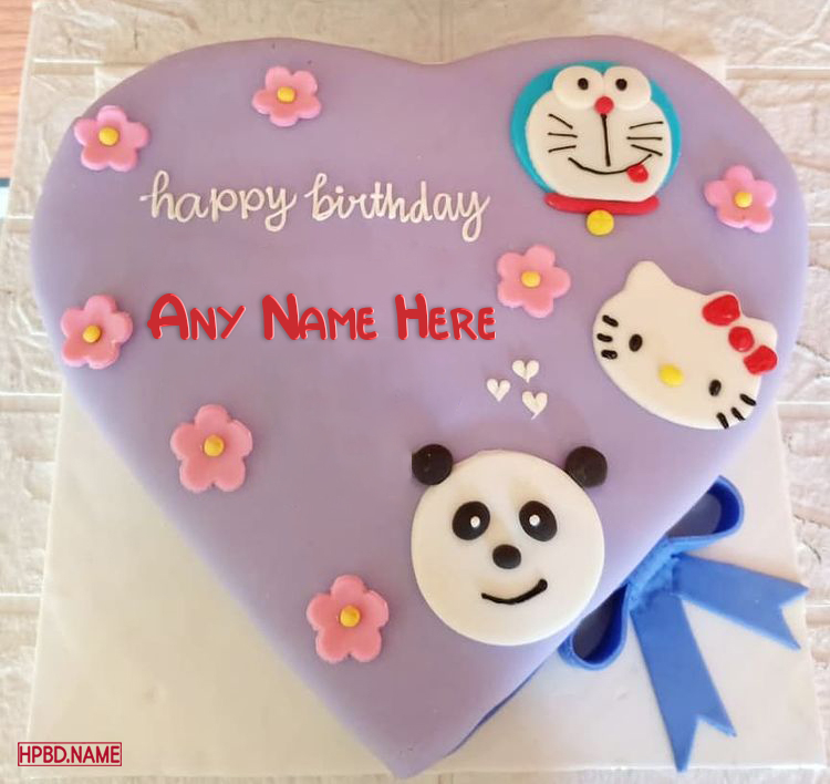 Free Cartoon Baby Birthday Cake With Name