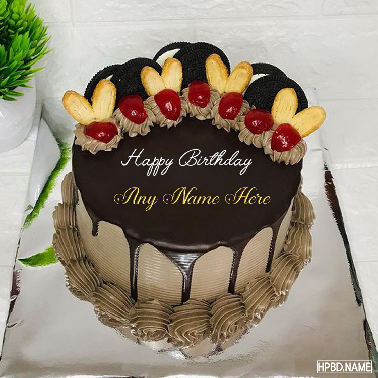 Happy Birthday Chocolate Cake With Name Edit Download