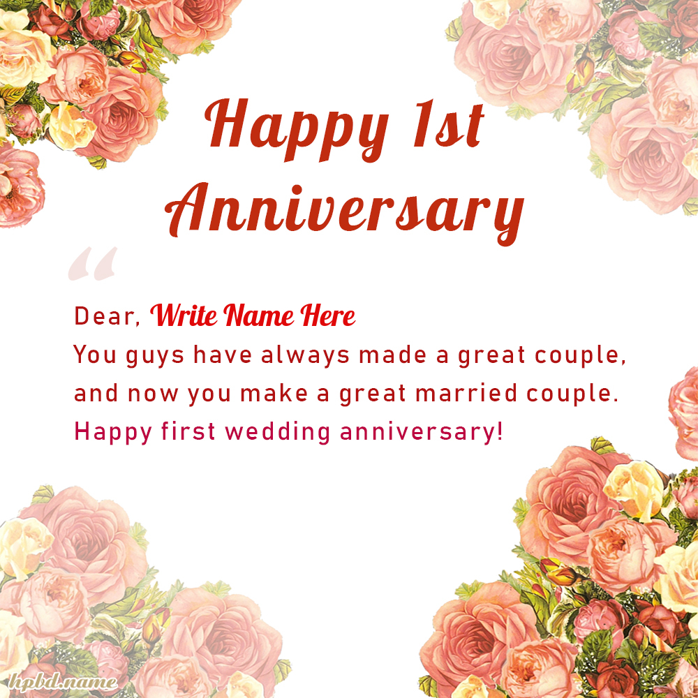 1st anniversary wishes for couple