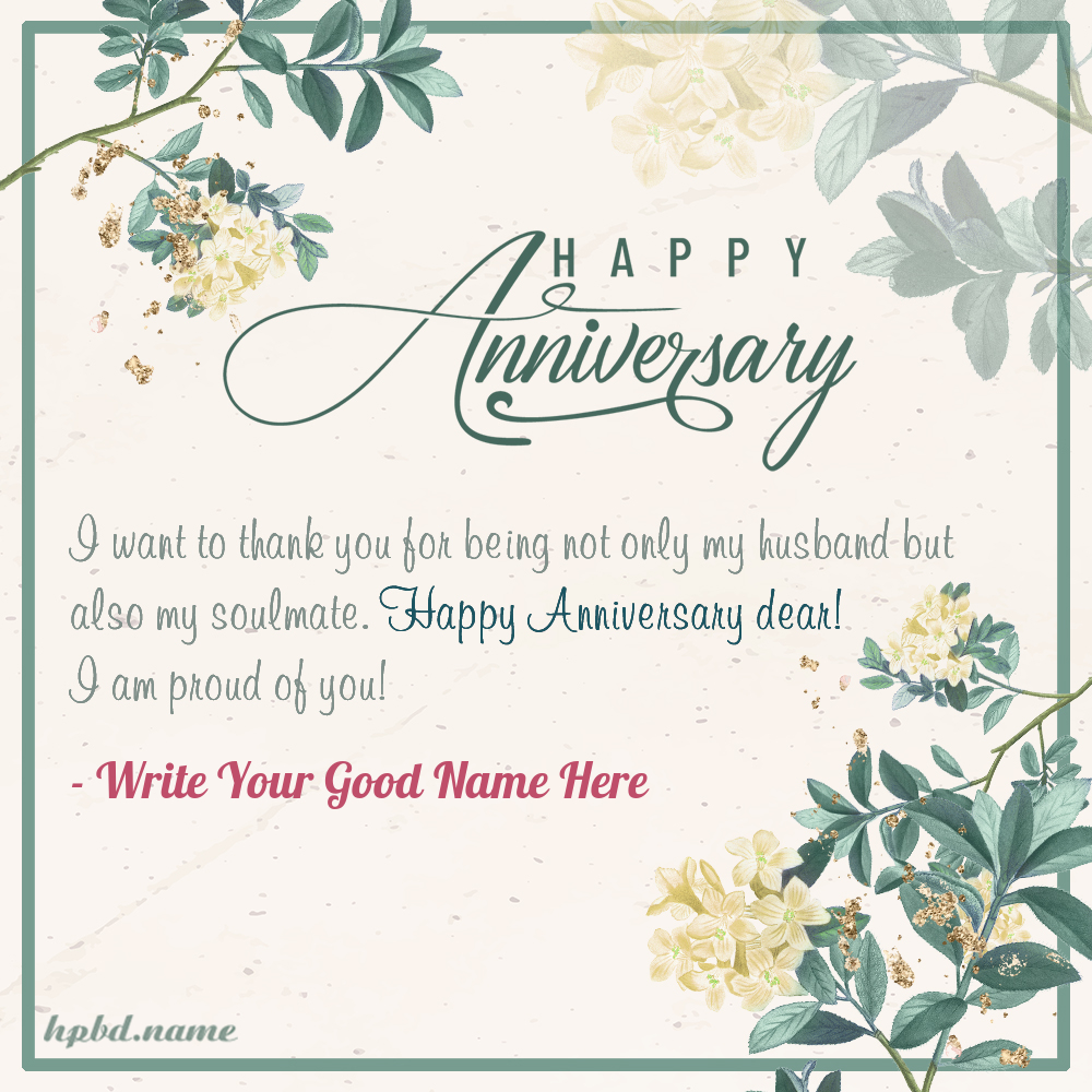 Happy Anniversary Wishes For Husband With Name Edit