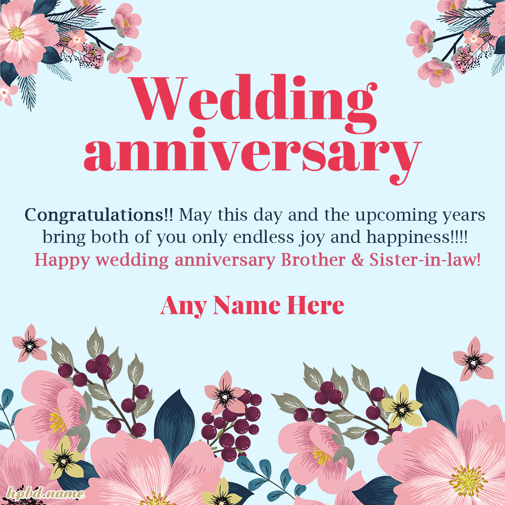 Happy Anniversary Wishes To Brother And Sister In Law On Sale, Save 48