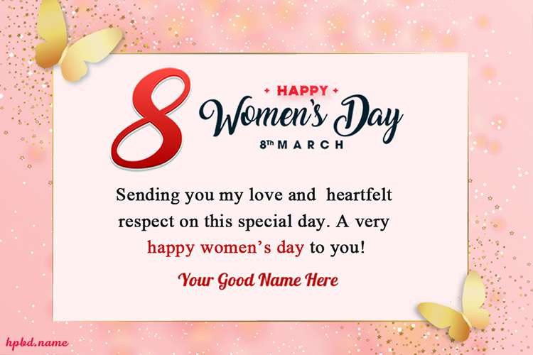Butterfly 8 March Women's Day Wishes Quotes With Name
