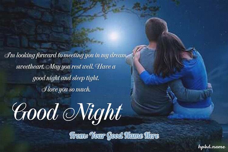 Good Night Wishes Images For Lover With Name Edit