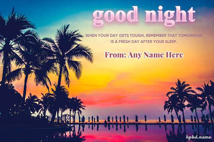 Sunset Good Night Wishes Images Download