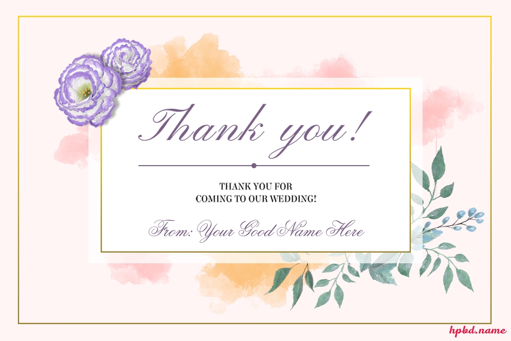 Free Custom Printable Wedding Thank You Card Templates, 49% OFF
