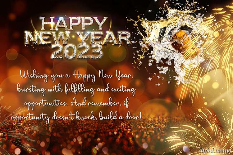 Latest Sparkle Meaningful 2023 New Year Greeting Card