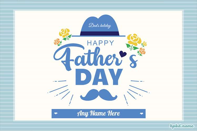 Lovely Father's Day Images Card With Name
