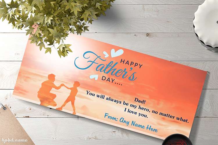 Happy Father's Day Greeting Cards With Name