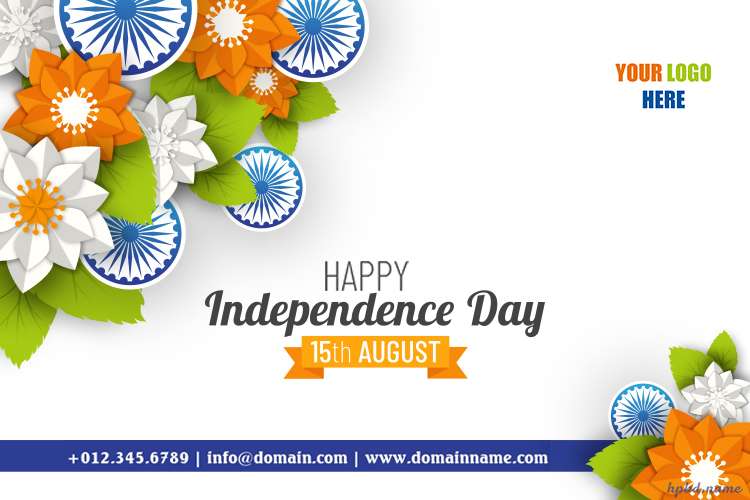 Business Independence Day Wishes With Company Logo