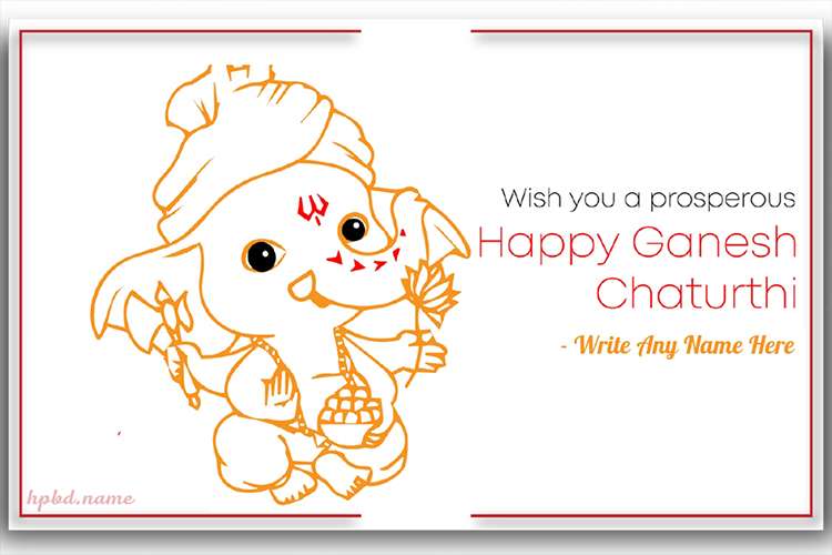 Happy Ganesh Chaturthi Card Maker Online