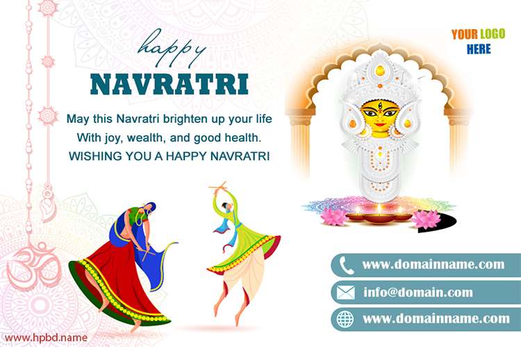 Navratri Wishes for Corporate With Logo