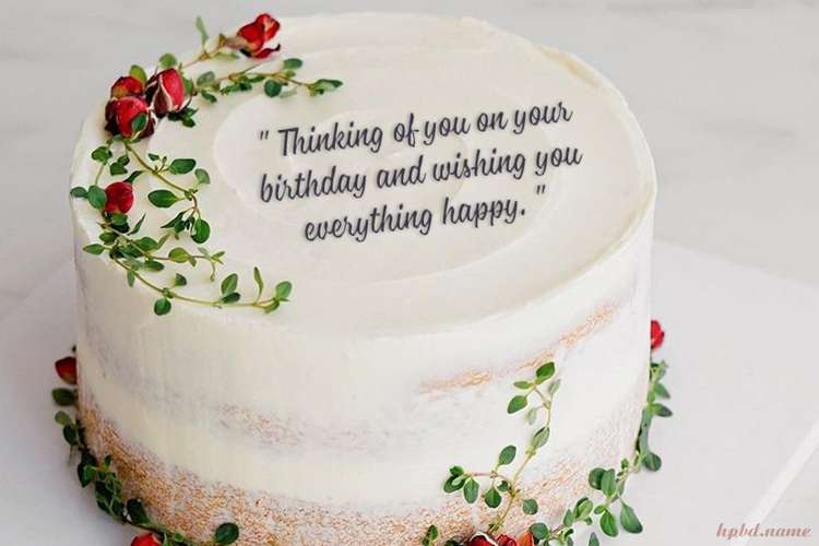 Lovely Rose Flowers Cake Images With Name Wishes