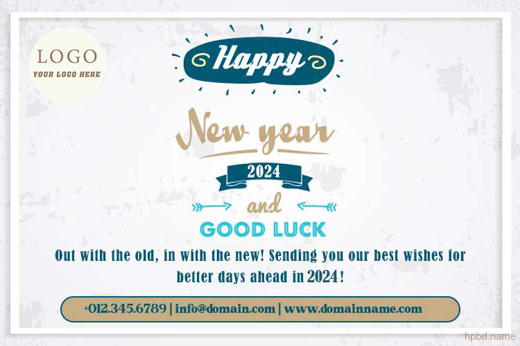 Corporate Happy New Year 2024 With Name Wishes