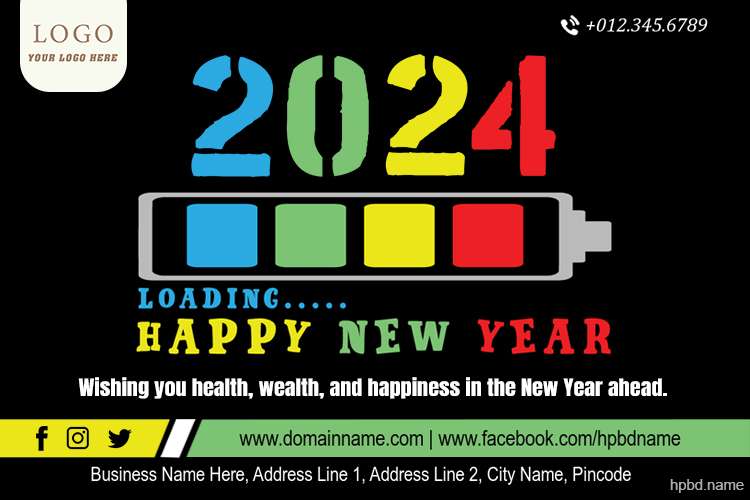 Happy New Year 2024 Wishes Images With Logo