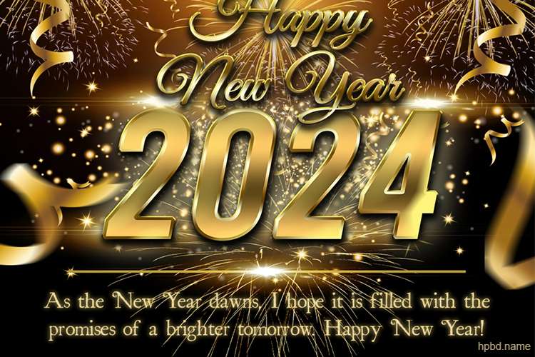 Make Luxury Happy New Year 2024 Card Images