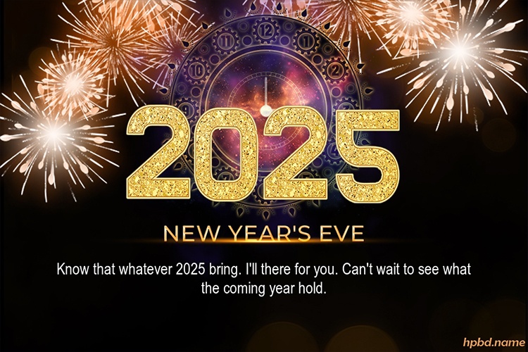 Free Fireworks New Year 2025 Card Images Download