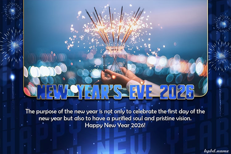 Fireworks New Year's Eve 2026 Greeting Wishes Card Images