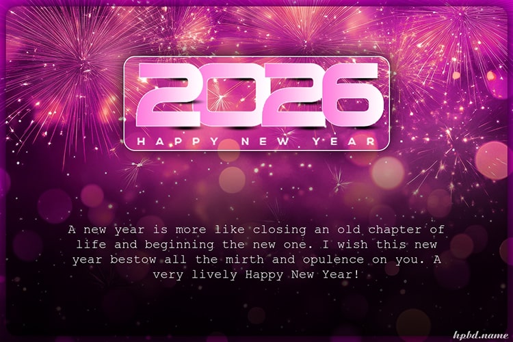 Happy New Year 2026 Fireworks Card Images