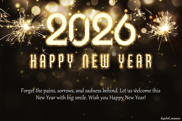 Latest Sparkle Meaningful 2026 New Year Greeting Card